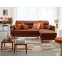 Voir la diapositive 2 : BEST MOBILIER Alicante - canapé d'angle réversible convertible avec têtières - coffre - 4 places - en tissu texturé