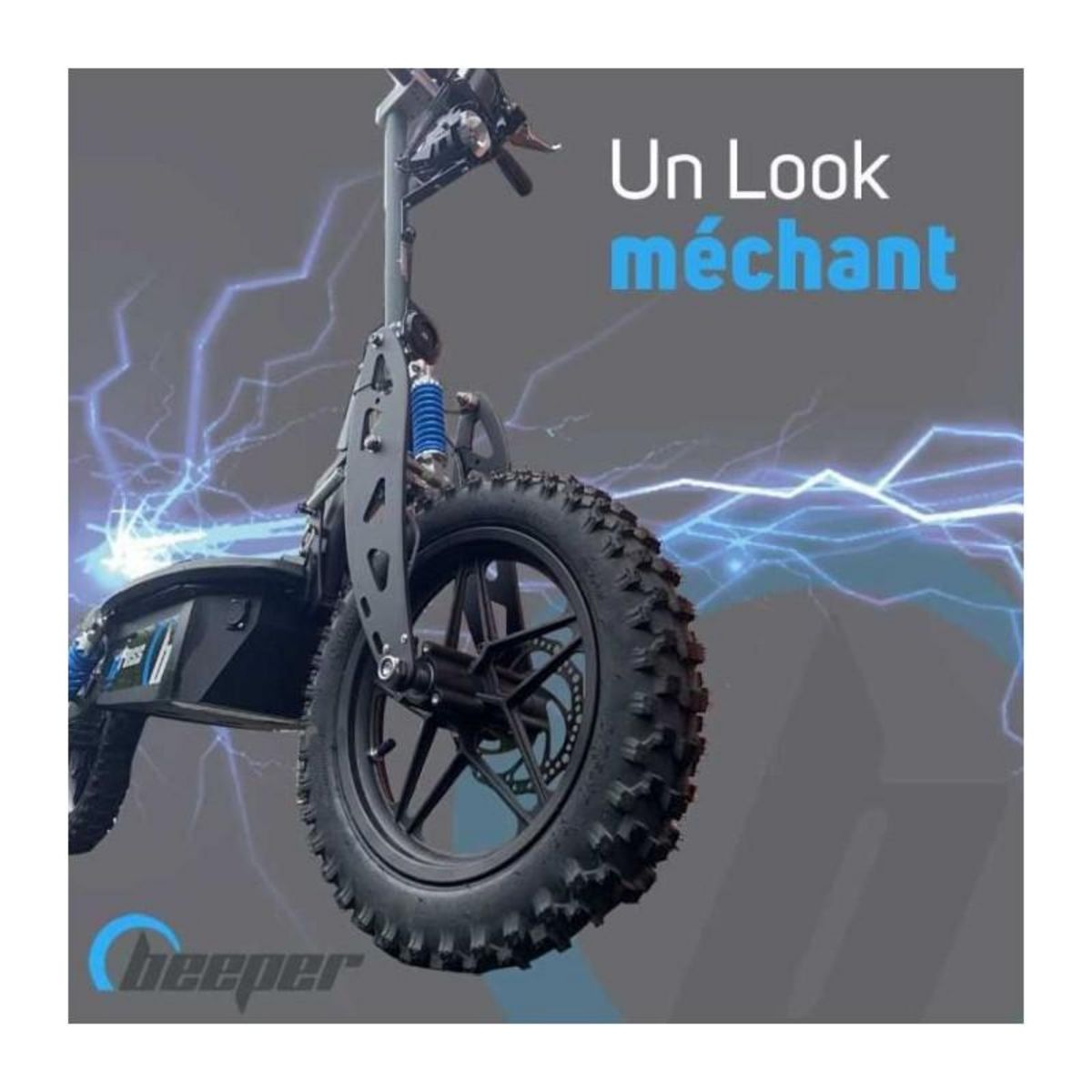 BEEPER Trottinette Electrique Cross FX1600-S - BEEPER - 14 - 1600W - Noir