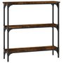 Voir la diapositive 2 : VIDAXL Table console chene fume 75x22,5x75 cm bois d'ingenierie