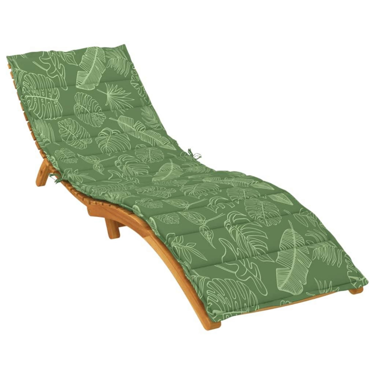 VIDAXL Coussin de chaise longue motif de feuilles tissu oxford