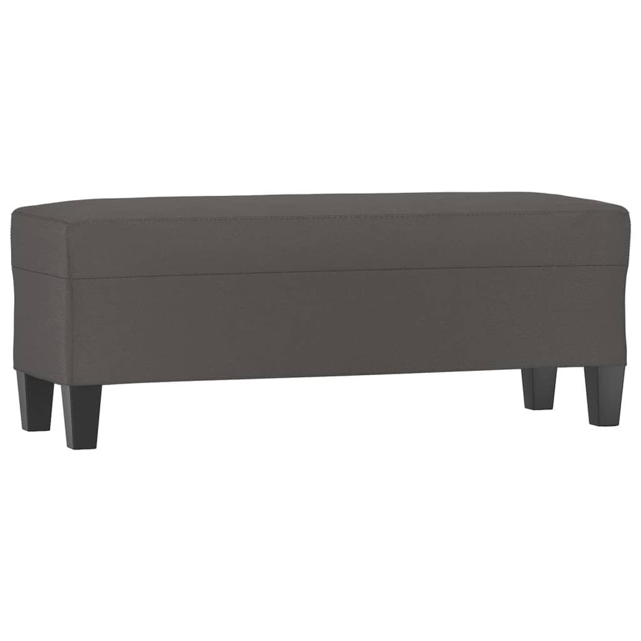 Voir la diapositive 2 : VIDAXL Banc Gris 100x35x41 cm Similicuir