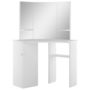 Voir la diapositive 2 : VIDAXL Coiffeuse d'angle Table de maquillage cosmetique Blanc