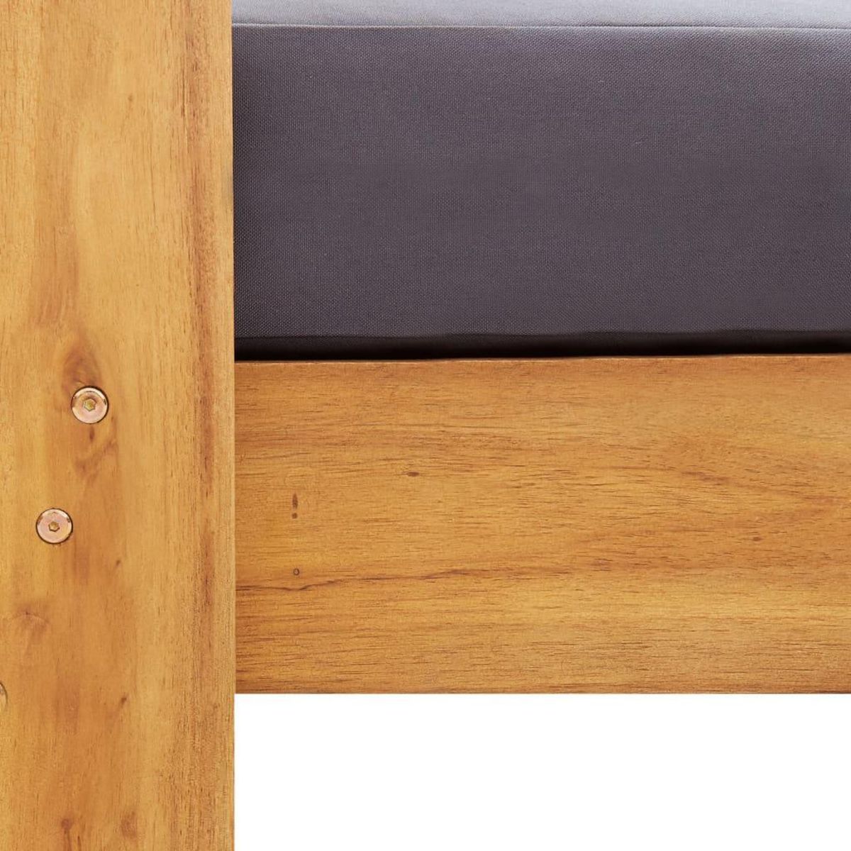 VIDAXL Chaise de jardin avec coussin Gris fonce Bois d'acacia solide