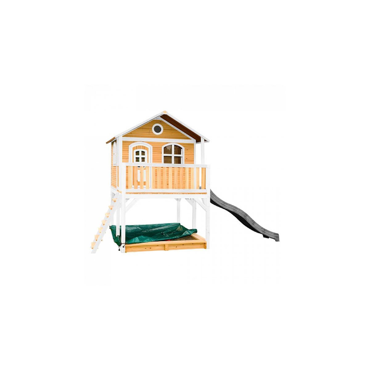 Axi House AXI Classic Marc Maisonnette marron blanc Toboggan Gris