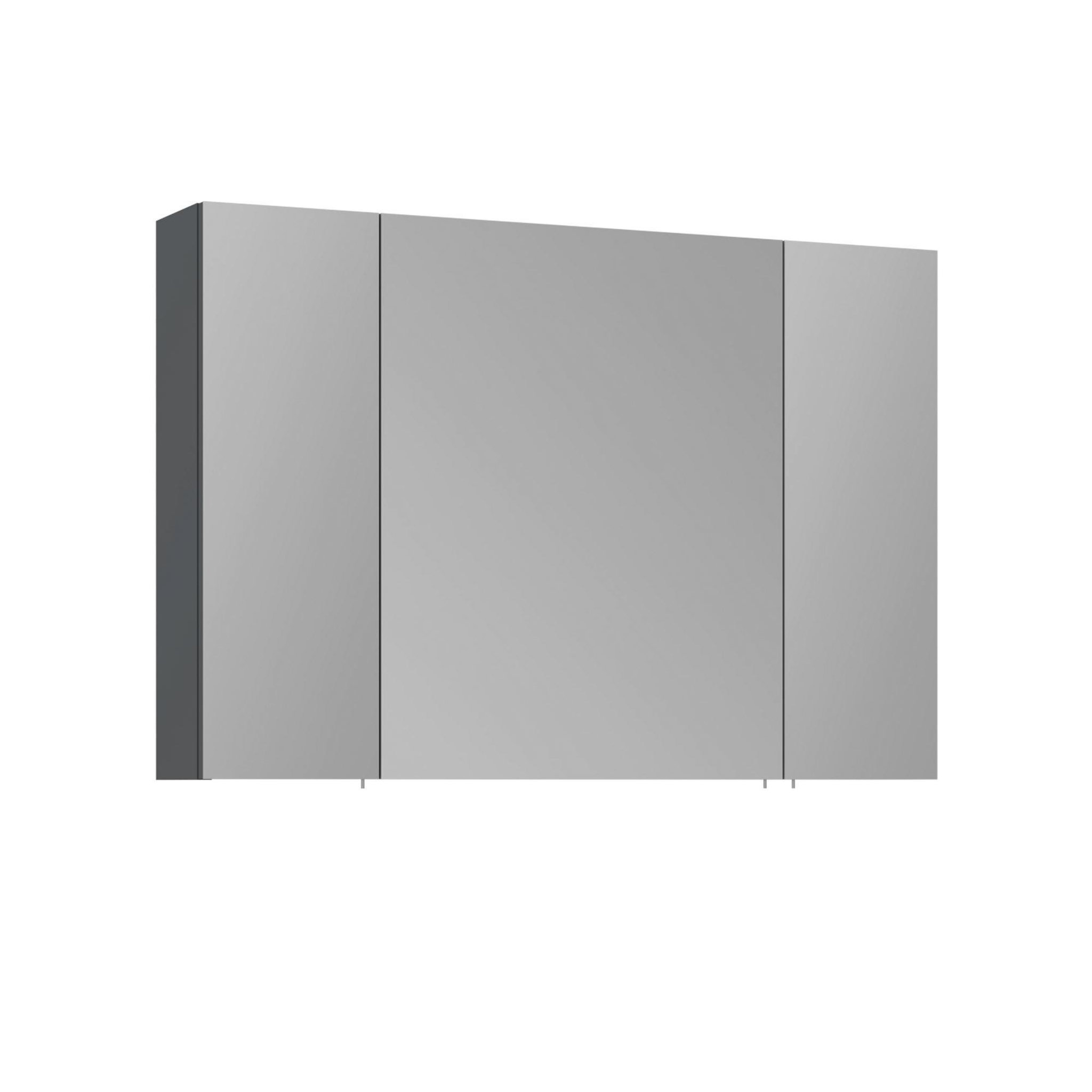 Habitat et Jardin Meuble Salle de Bain avec Miroir  Side 100  - 100 x 16 x 66 cm - Matte Anthracite