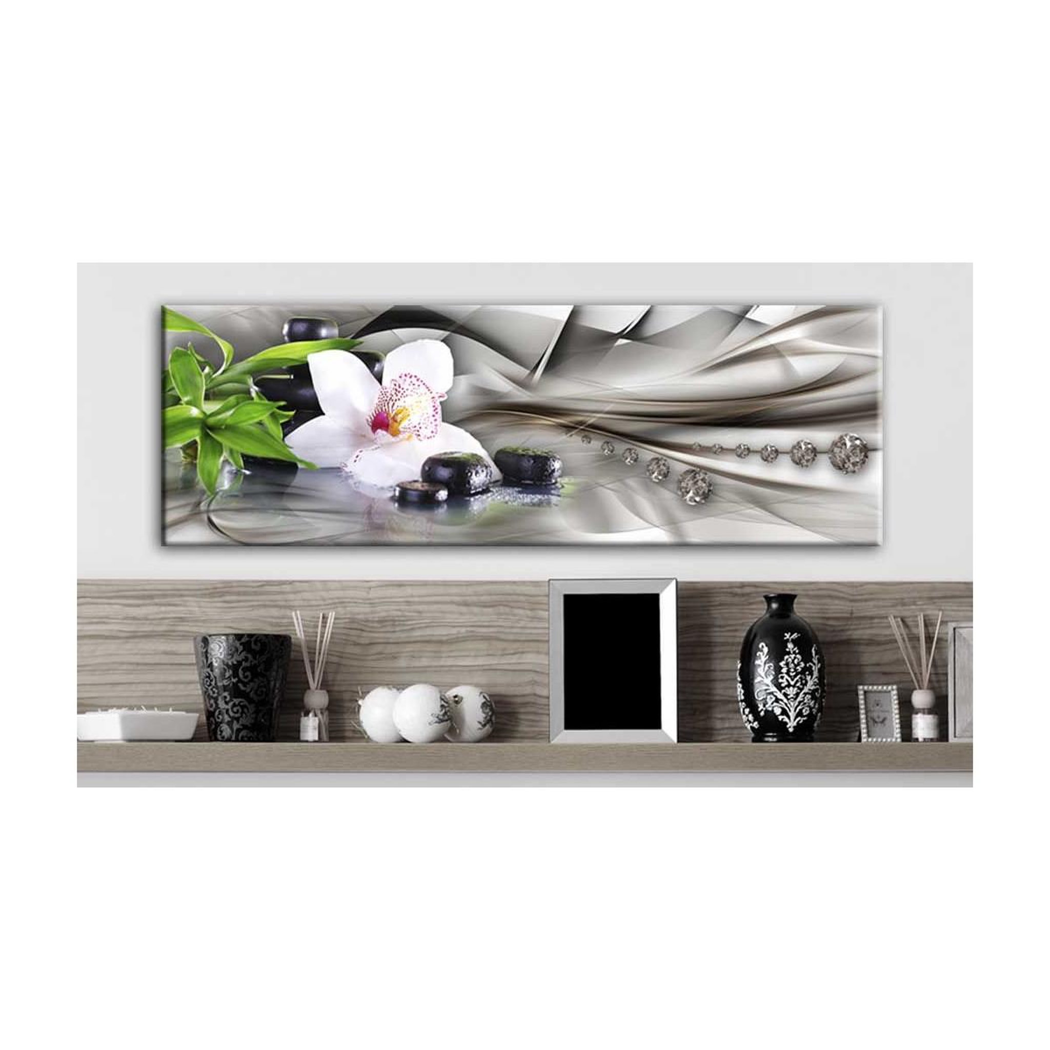 Voir la diapositive 2 : Paris Prix Tableau  Zen Composition : Bamboo, Orchid & Stones