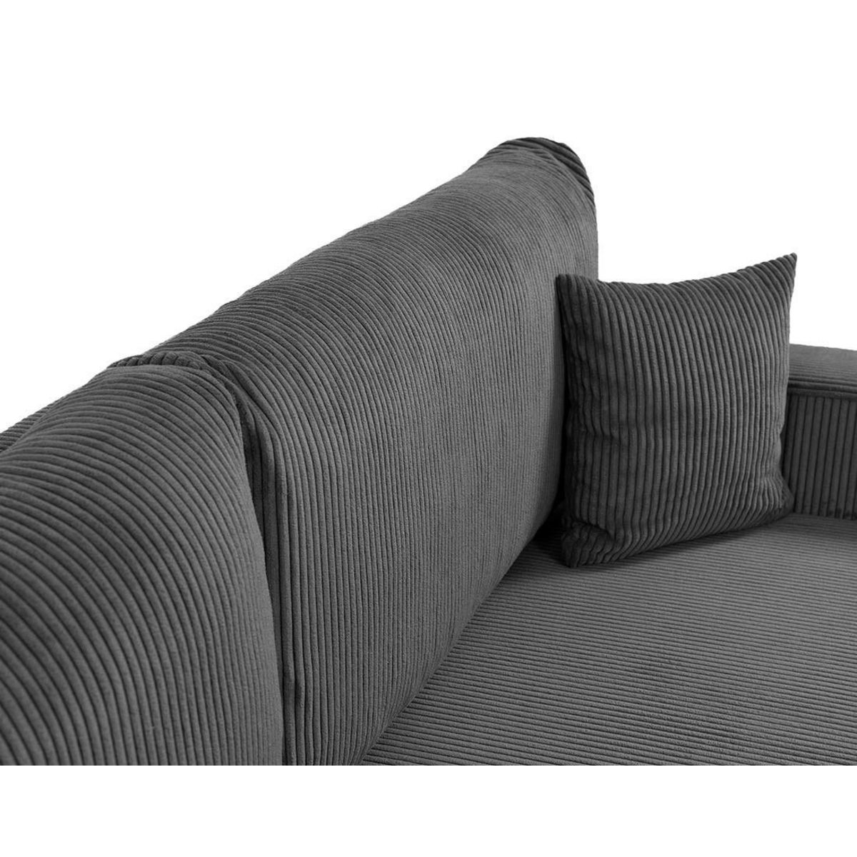 BEST MOBILIER Artemisa - canapé droit 3 places convertible avec coffre en velours côtelé