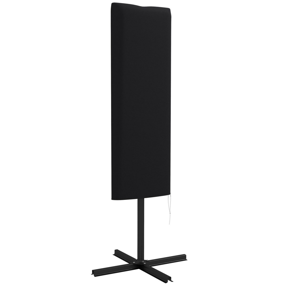 OUTSUNNY Housse de protection imperméable pour parasol droit avec fermeture éclair et cordon de serrage polyester oxford noir