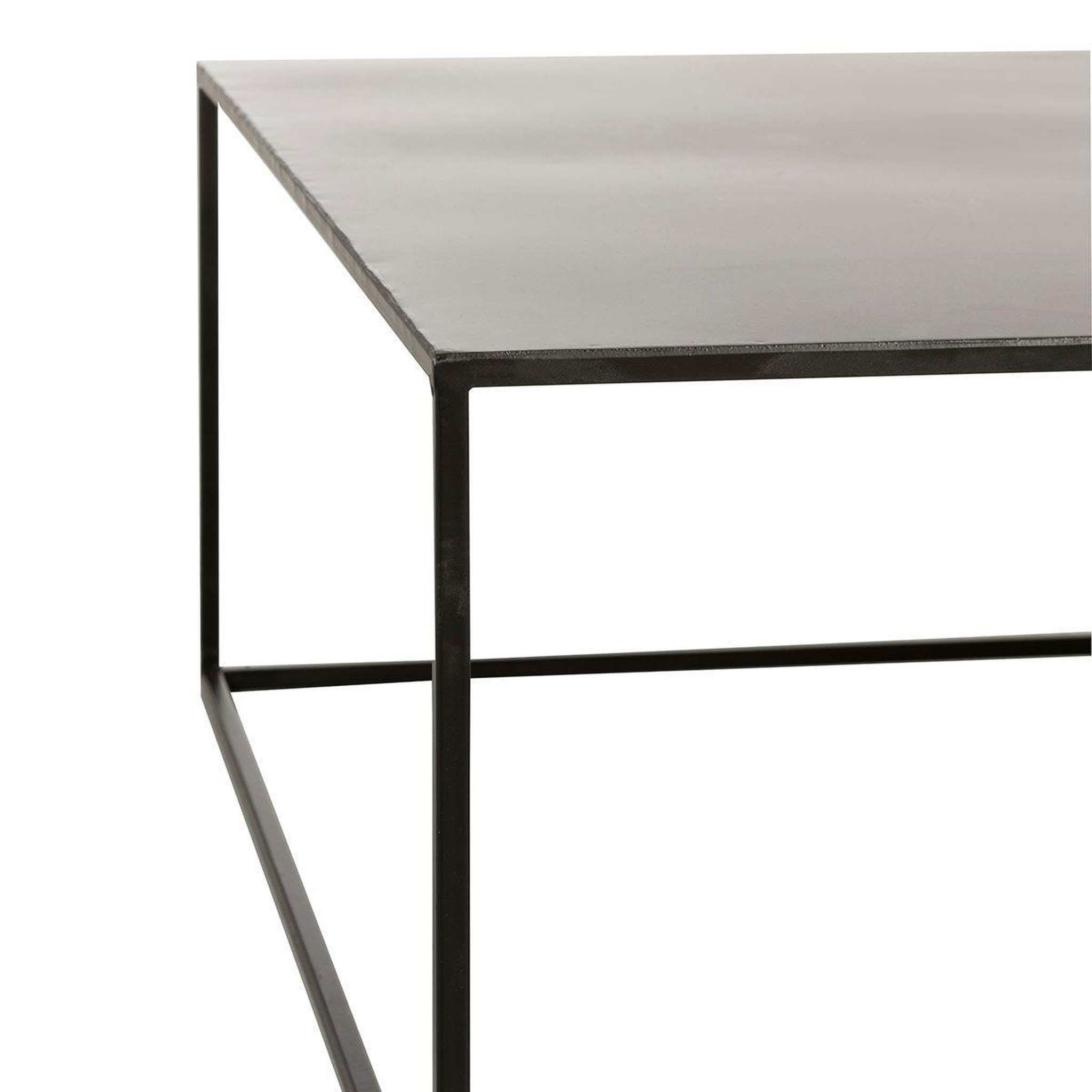 Voir la diapositive 3 : J-LINE Table basse carrée en métal  lovra  80cm noir