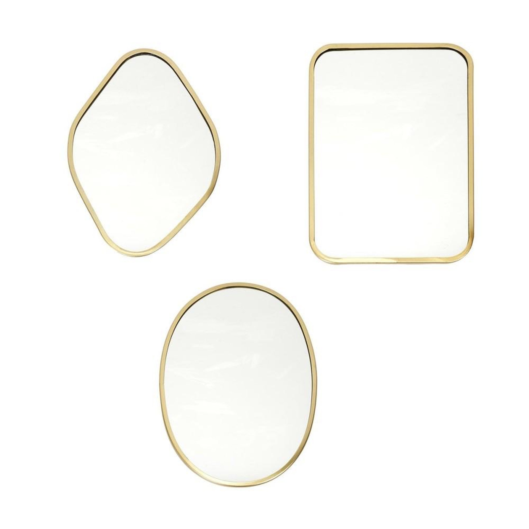 The Home Deco Factory Lot de 3 miroirs contour D Co