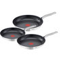 Voir la diapositive 1 : TEFAL Lot de 3 poêles INTUITION 20 / 24 / 28 cm en inox