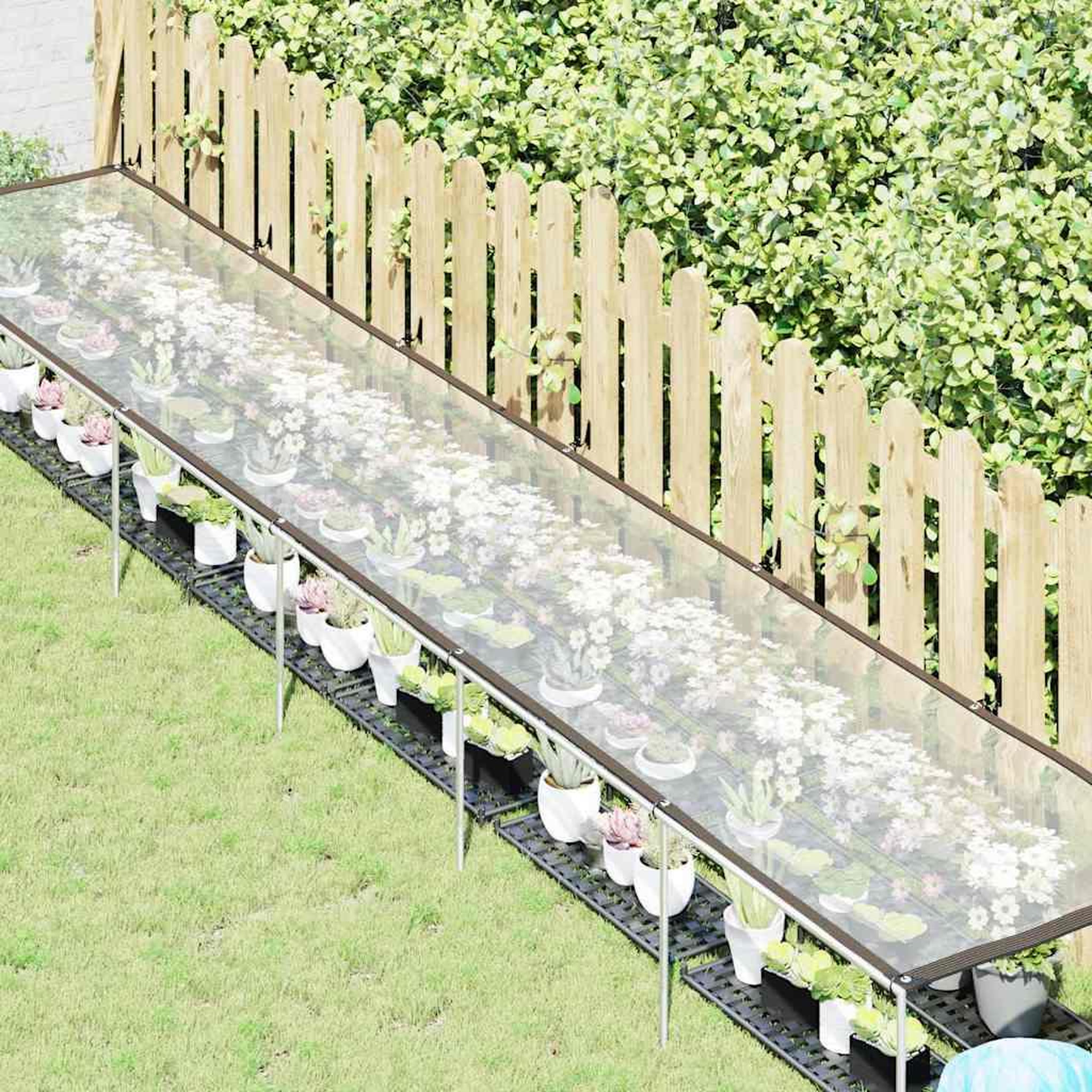 Voir la diapositive 2 : VIDAXL Housse de protection plantes avec œillets 1x6 m polyethylene
