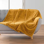 Voir la diapositive 4 : Paris Prix Plaid Flanelle en Relief  Mini Frosty  125x150cm Ocre