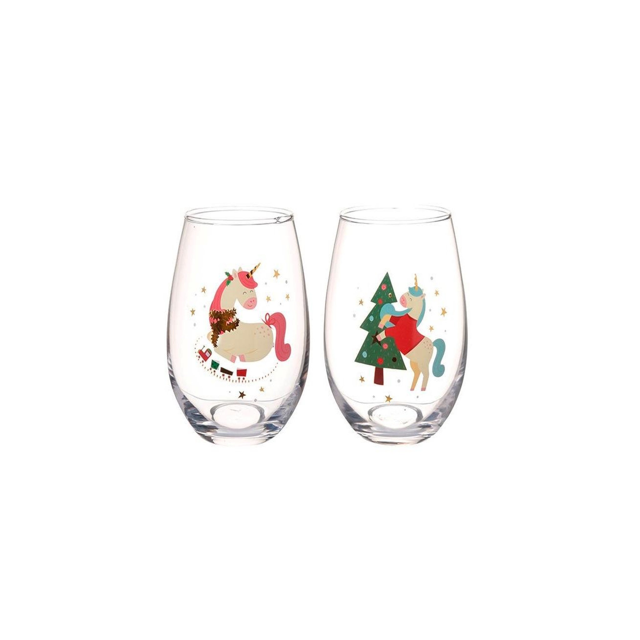 Eden Set de 2 grands verres licorne – 570 ml