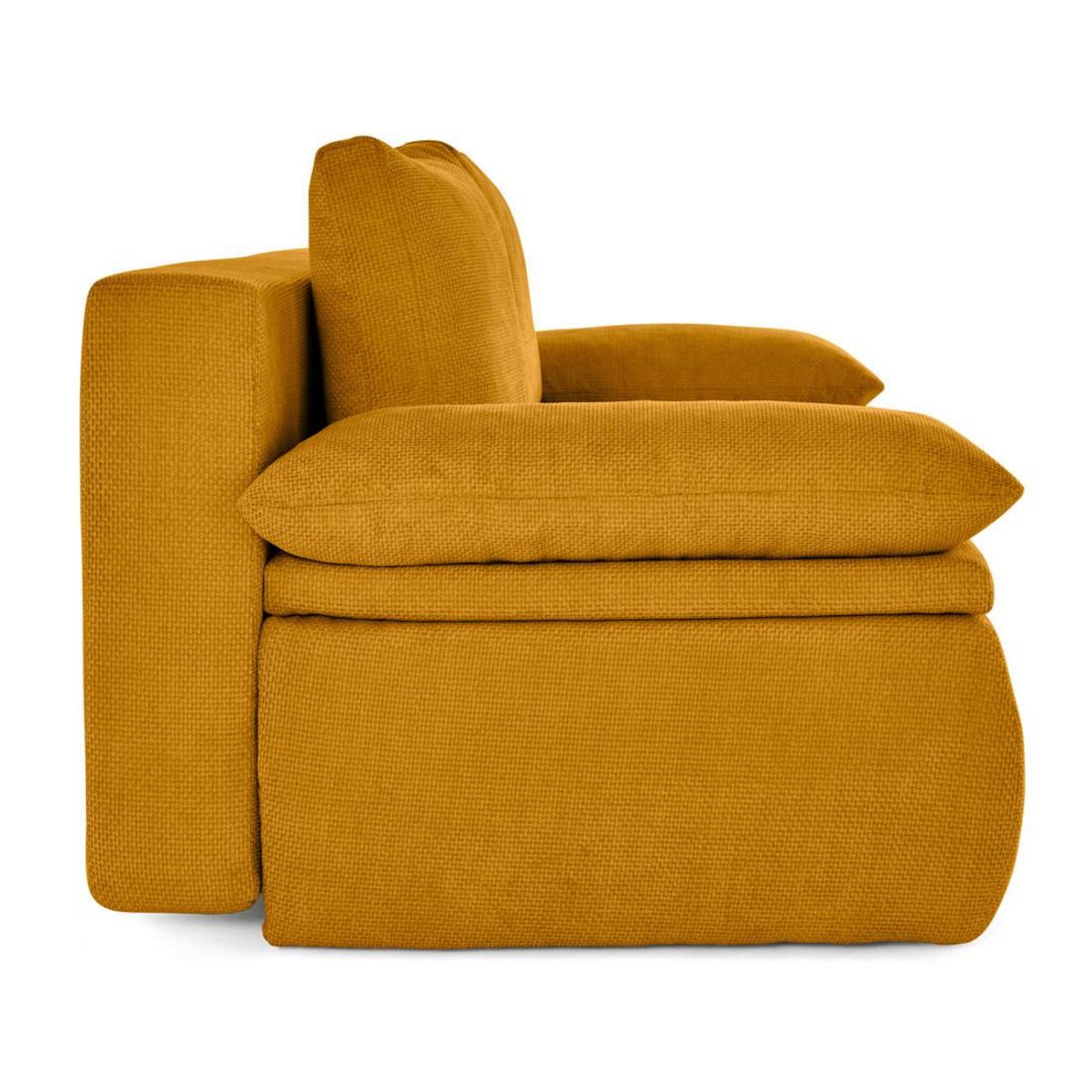 BEST MOBILIER Kurt - canapé 3 places convertible avec coffre en velours texturé