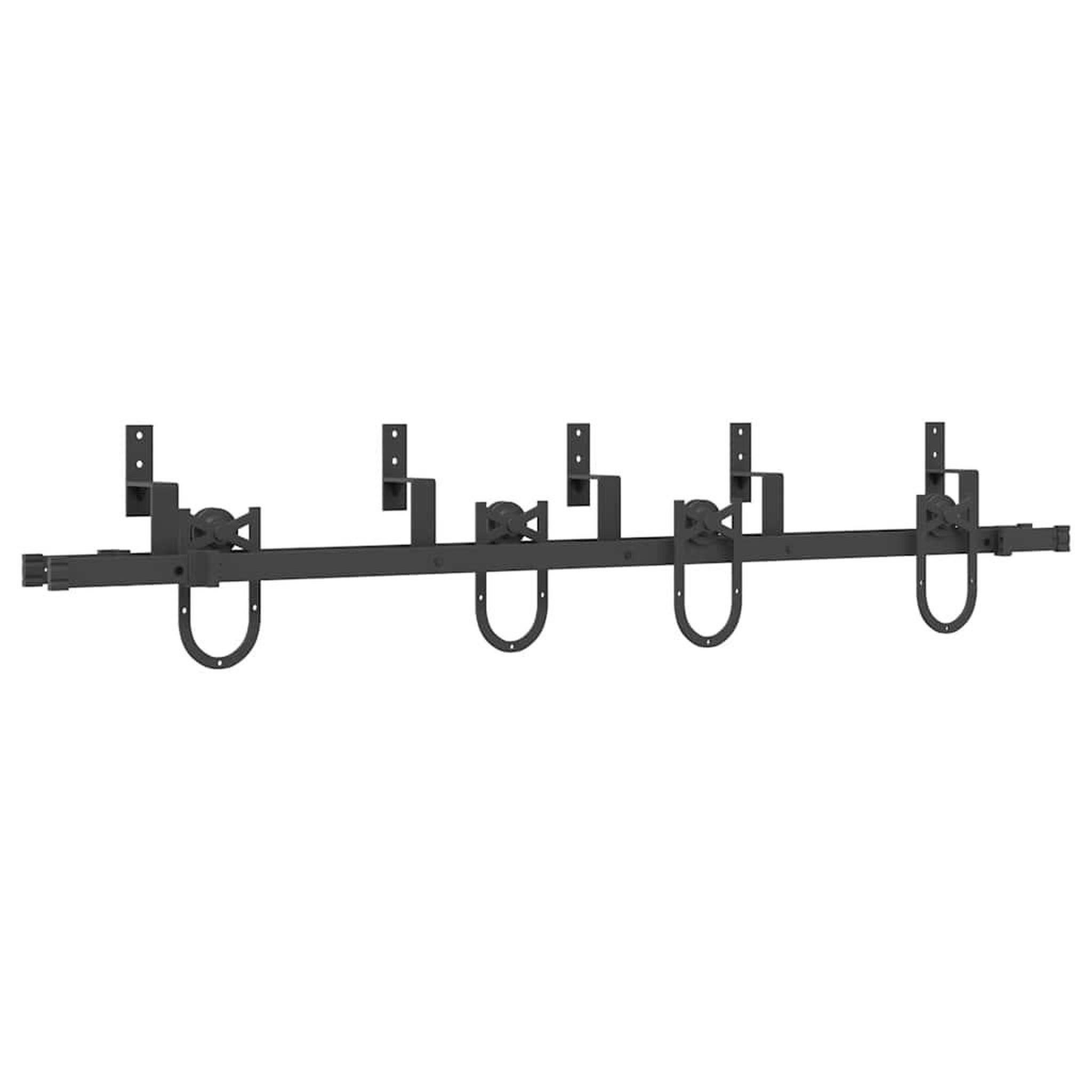 Voir la diapositive 2 : VIDAXL Kit de quincaillerie de porte coulissante 183 cm Acier Noir