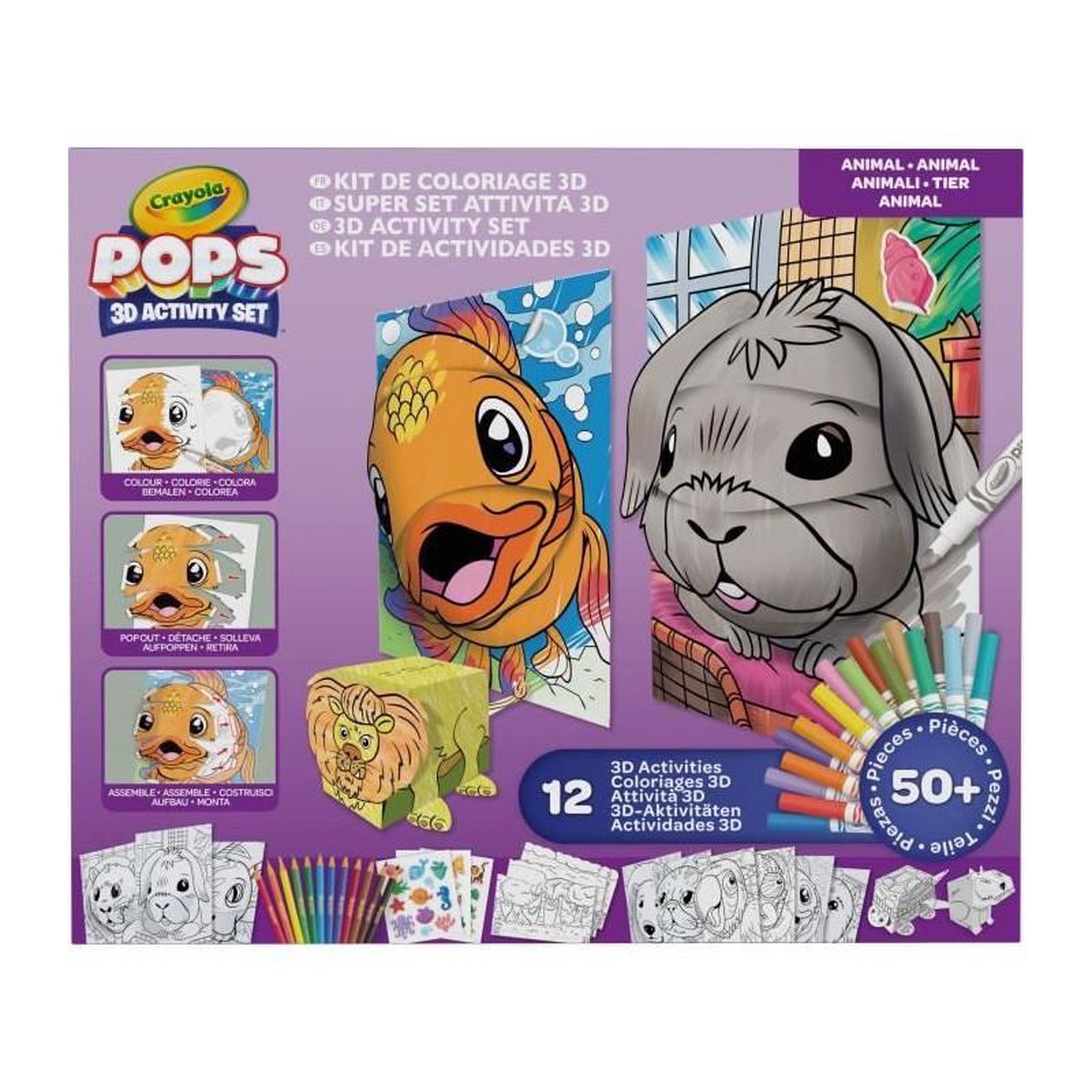 Crayola Créatif - CRAYOLA - POPS 3D Color Pops Gift Set - Plus de 12 activités en 3D! Des 6 ans