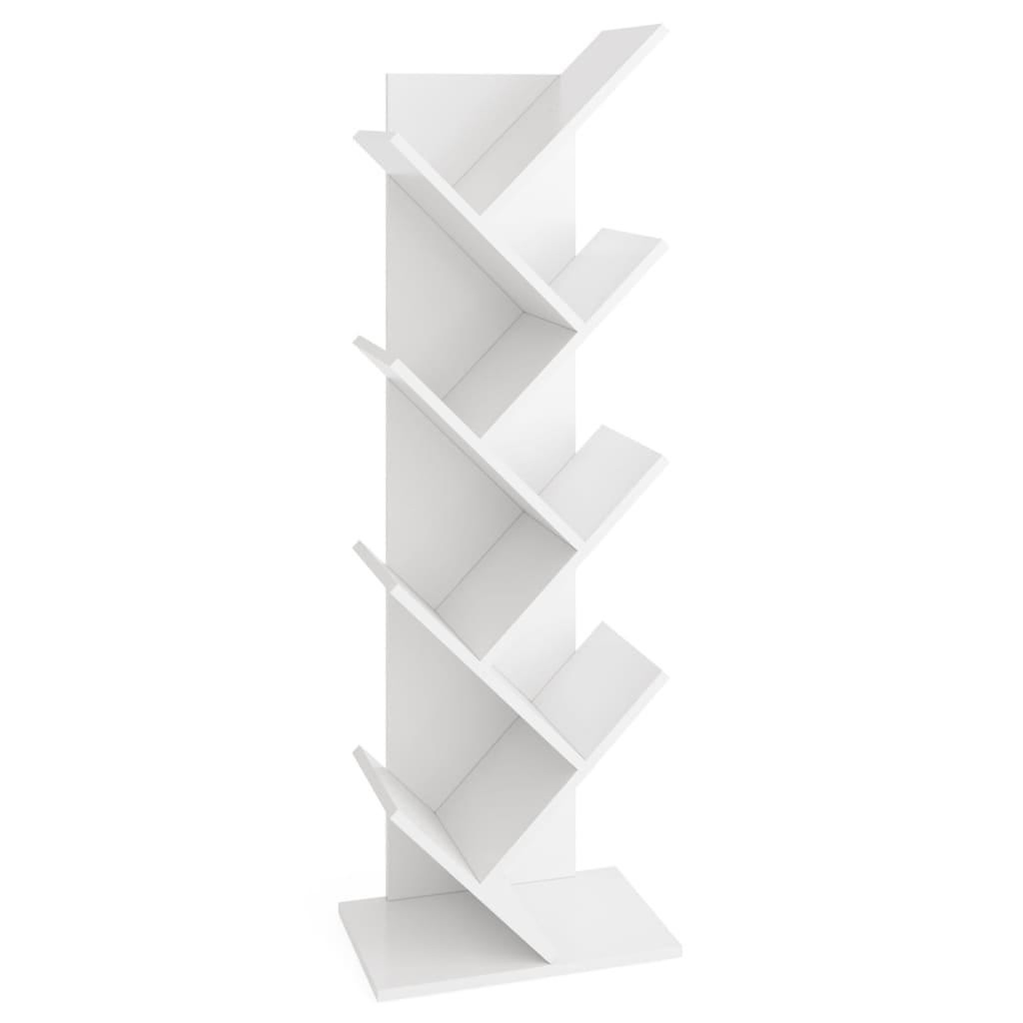 Voir la diapositive 2 : FMD FMD Etagere geometrique sur pied a livres Blanc