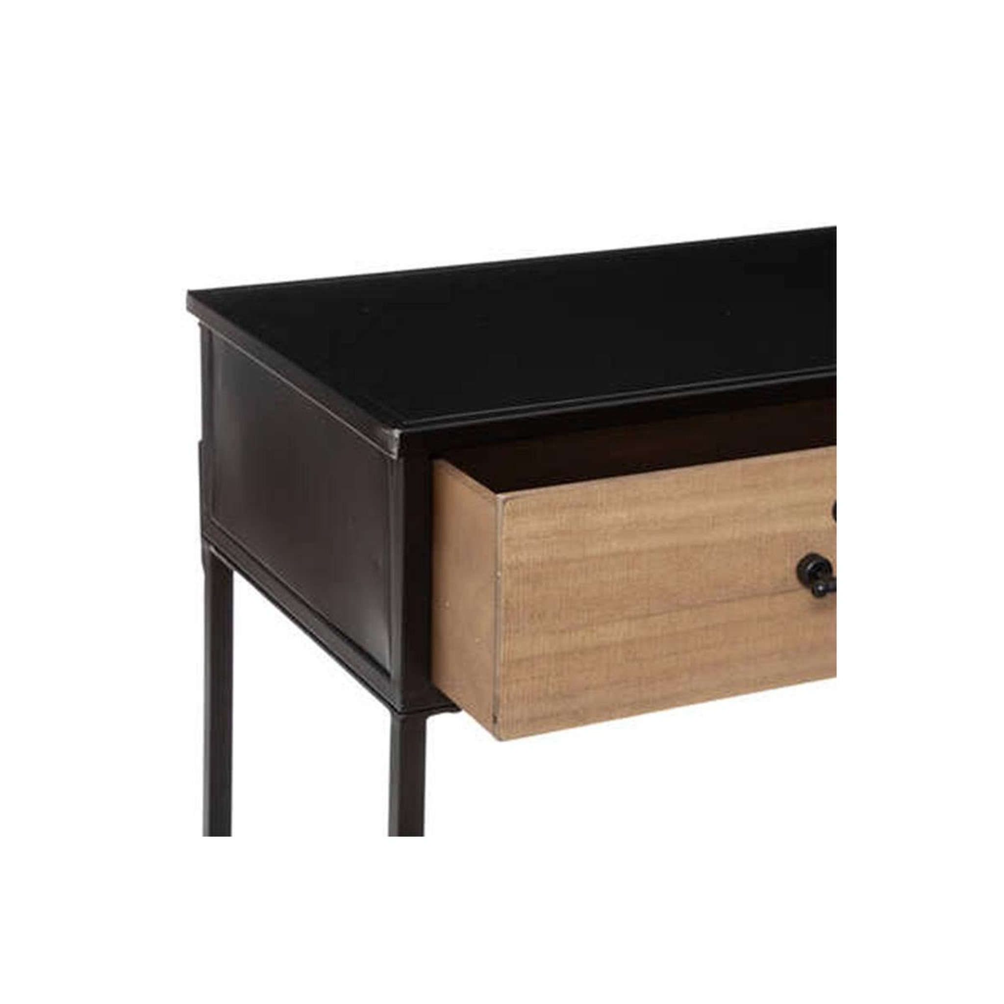 Voir la diapositive 3 : ATMOSPHERA Console 2 Tiroirs Design  Baris  112cm Noir