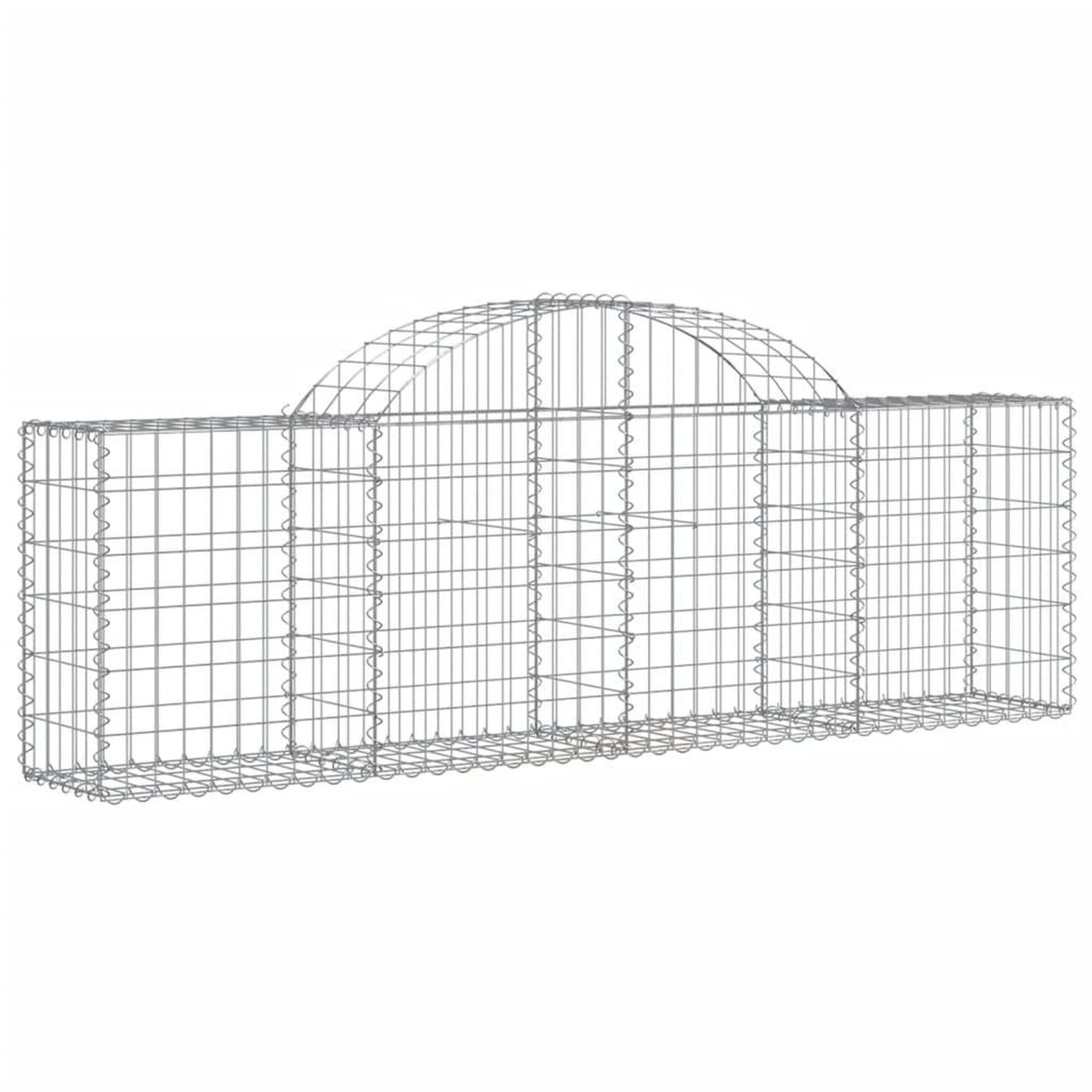 Voir la diapositive 3 : VIDAXL Paniers a gabions arques 11 pcs 200x30x60/80 cm Fer galvanise