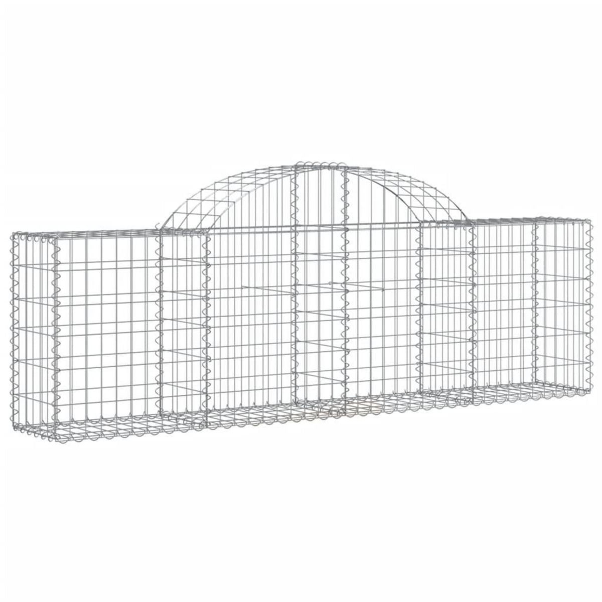 VIDAXL Paniers a gabions arques 11 pcs 200x30x60/80 cm Fer galvanise