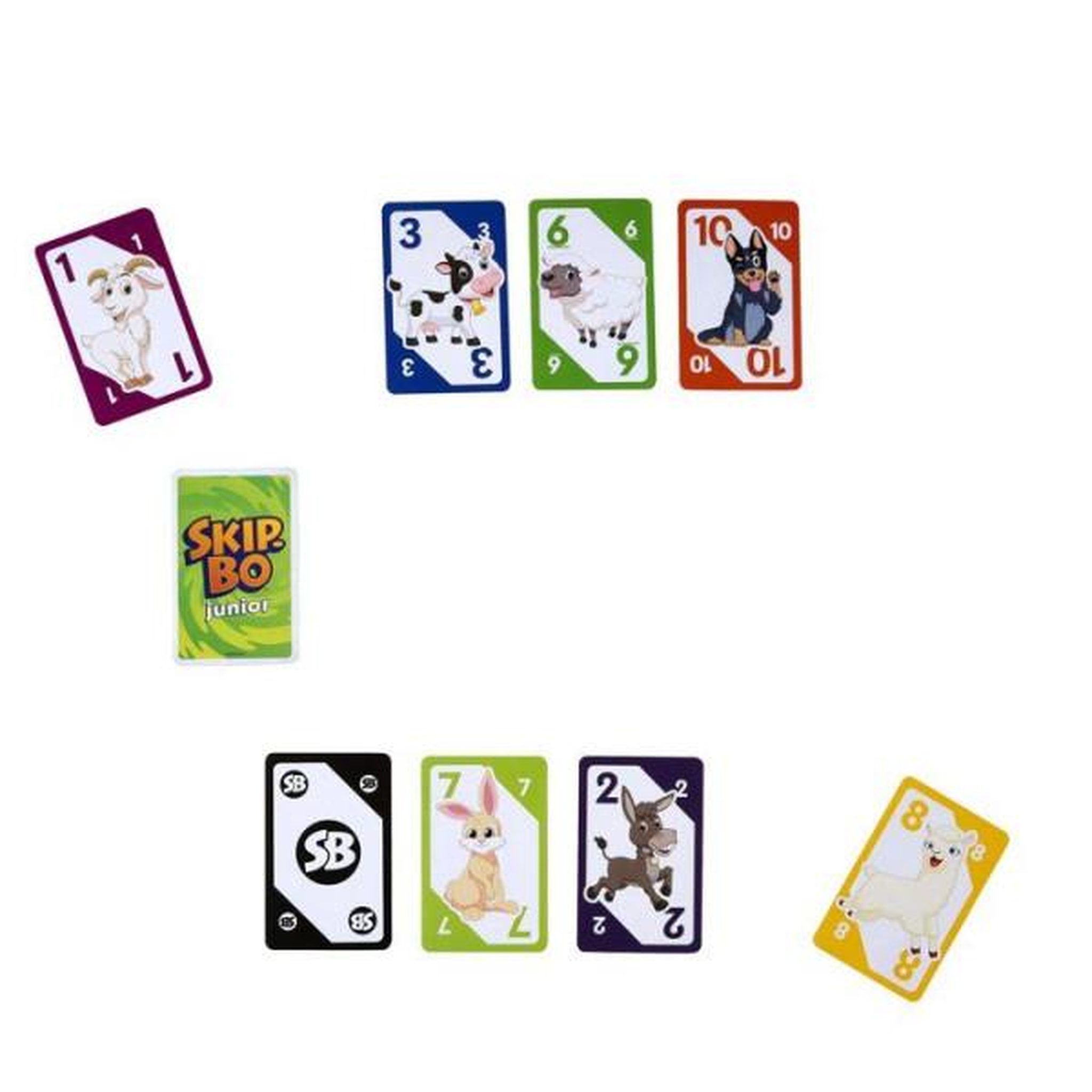 Voir la diapositive 6 : MATTEL GAMES Jeu de cartes - MATTEL GAMES - Skip-Bo Junior JTP66 - 2 niveaux - Éducatif - Apprentissage