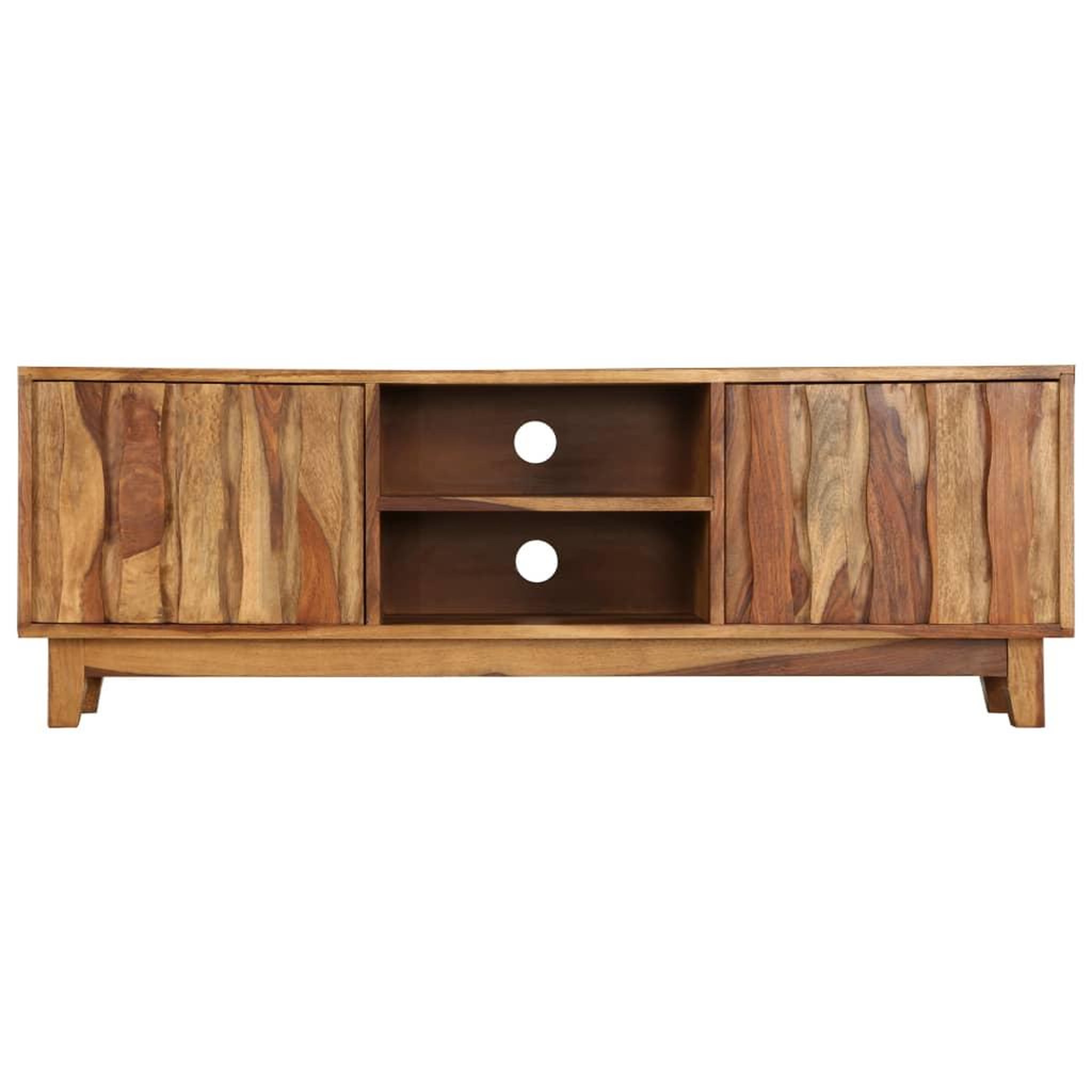 Voir la diapositive 2 : VIDAXL Meuble TV Bois massif de Sesham 118 x 30 x 40 cm
