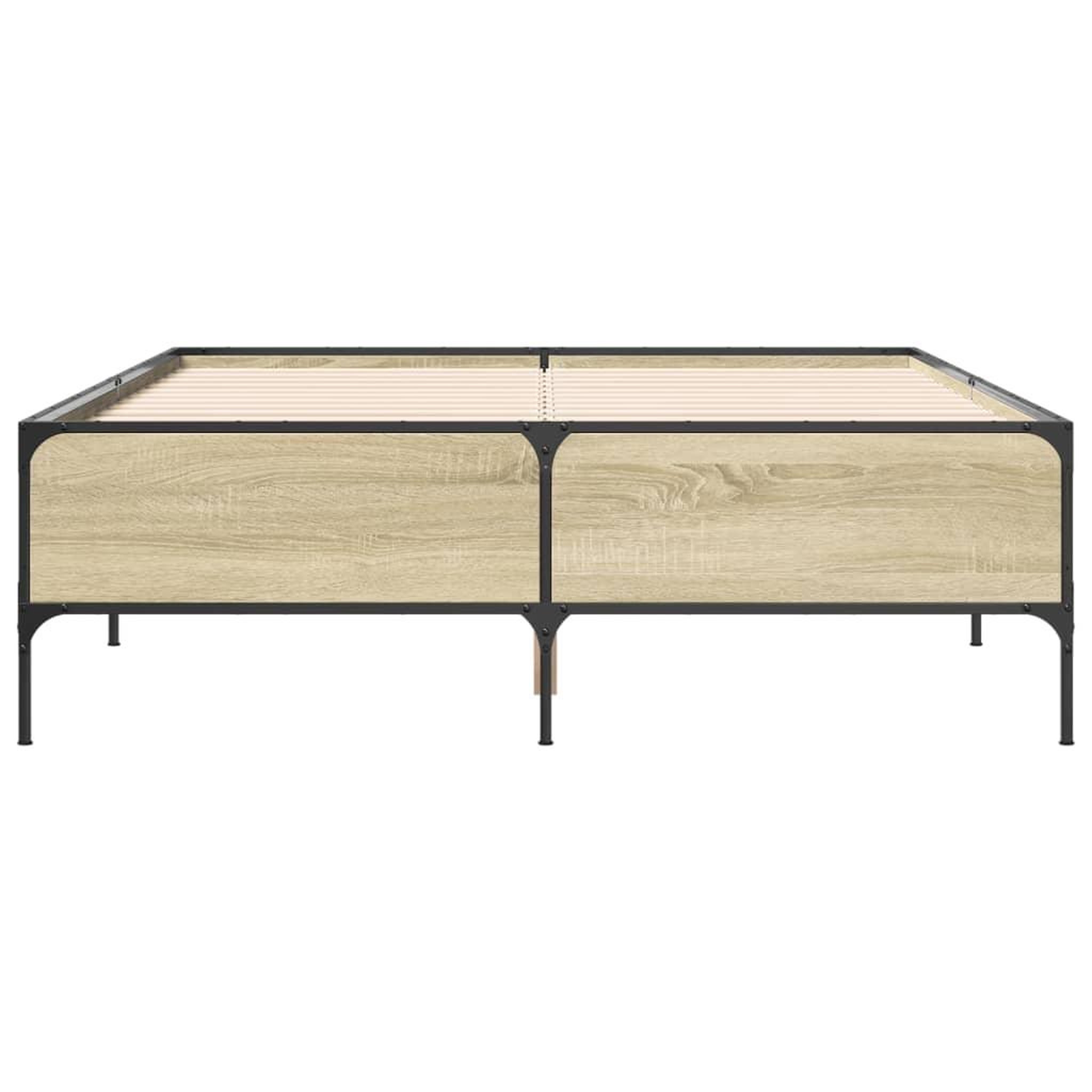 Voir la diapositive 4 : VIDAXL Cadre de lit sans matelas chene sonoma 150x200 cm