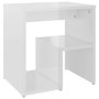 Voir la diapositive 3 : VIDAXL Tables de chevet 2pcs blanc brillant 40x30x40cm bois ingénierie