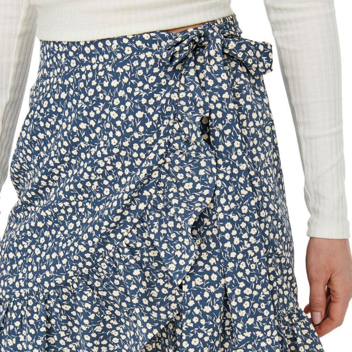 Only Jupe Marine à fleurs Femme Only Olivia