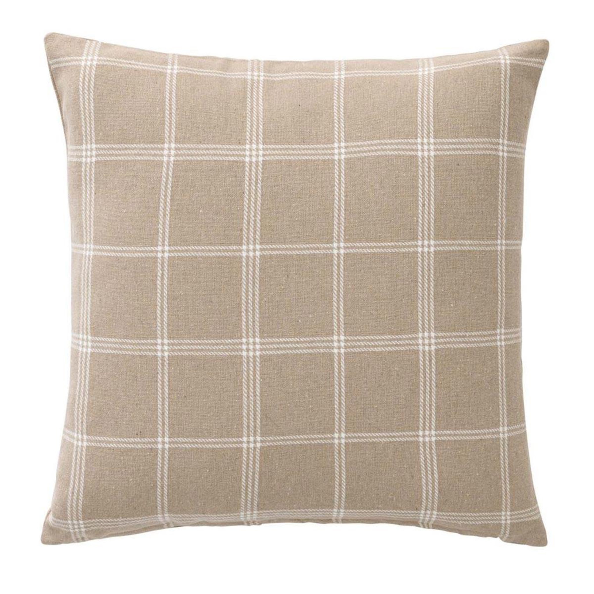 Douceur d'Intérieur Coussin déco à carreaux  everest  45x45cm sable