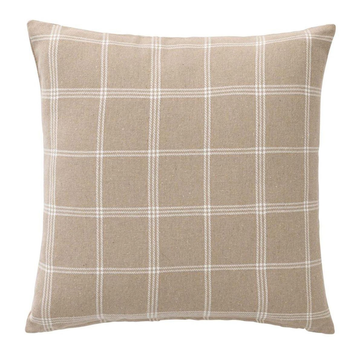 Paris Prix Coussin Déco à Carreaux  Everest  45x45cm Sable