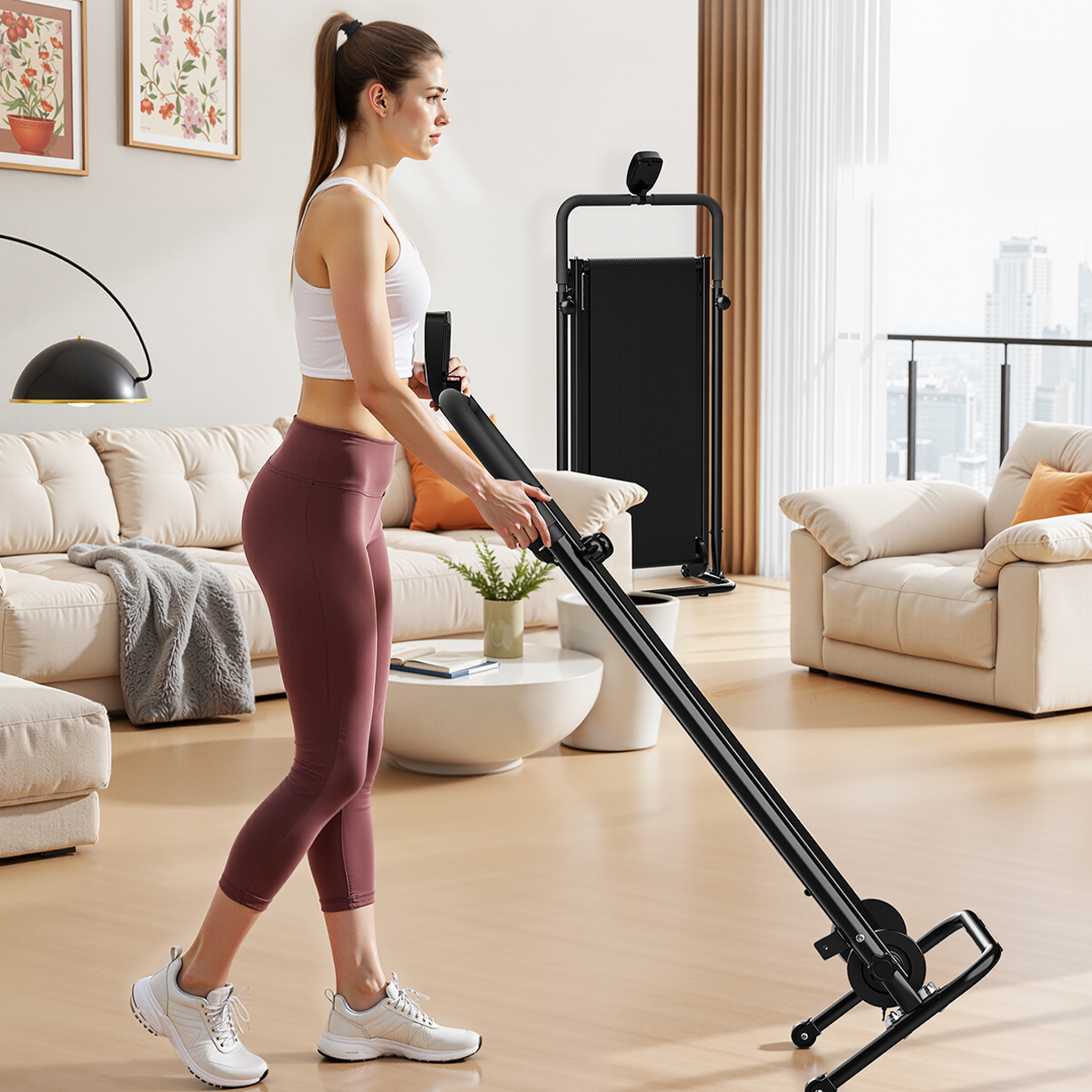 Voir la diapositive 6 : AKLUER Tapis roulant non électrique akluer rj401 – machine de marche et de course incurvée auto-alimentée