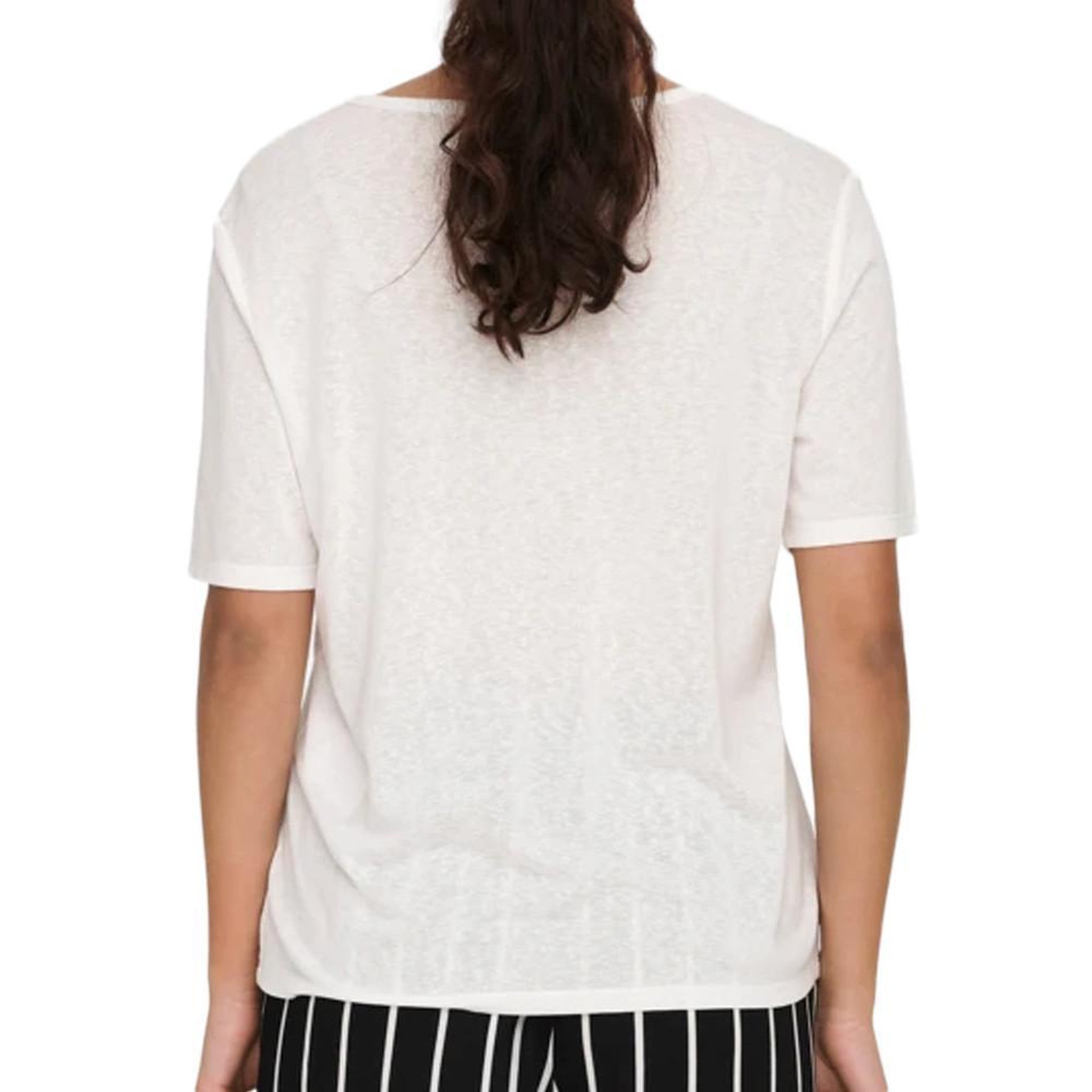 Voir la diapositive 2 : JACQUELINE DE YONG T-shirt Blanc Femme JDY Faustina