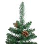 Voir la diapositive 4 : VIDAXL Sapin de Noël mince avec bois veritable et cones vert 180cm PVC