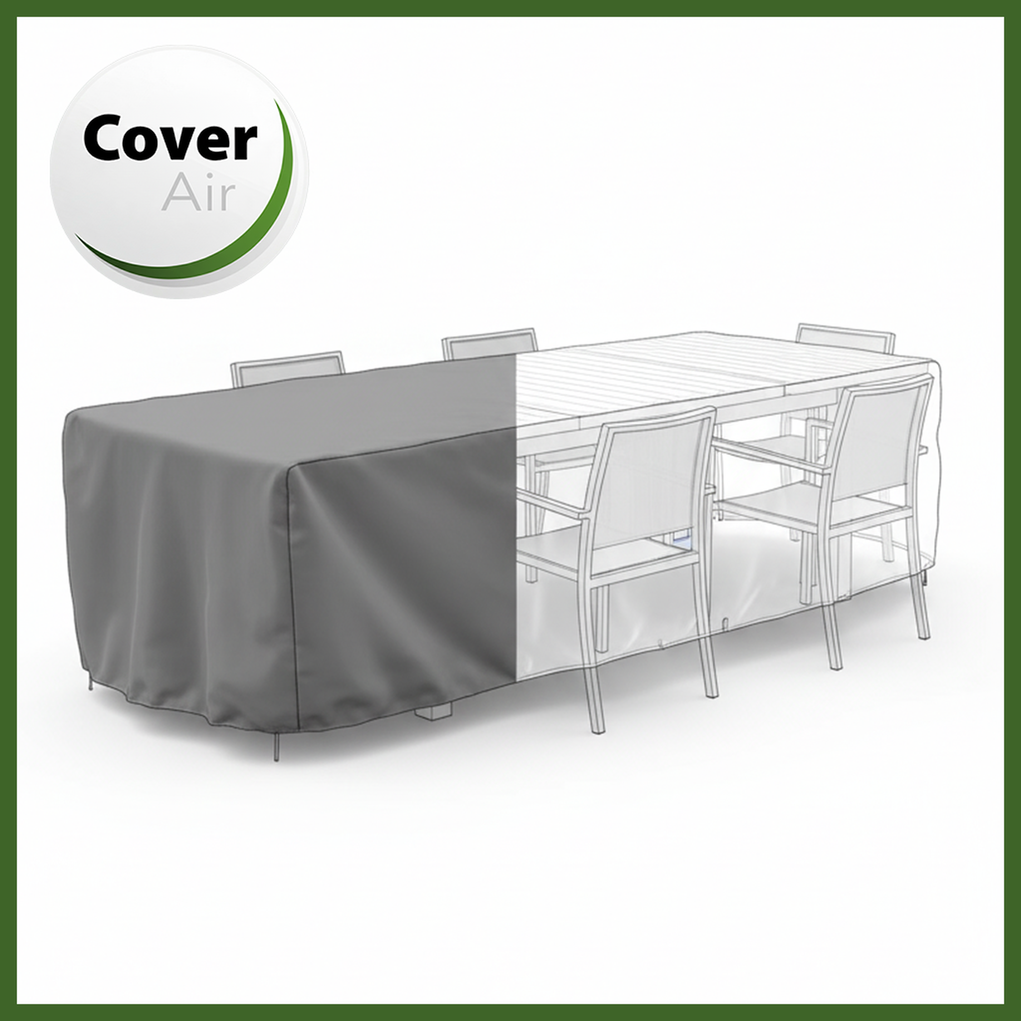 Jardiline Housse cover air table rect + chai. 8/10
