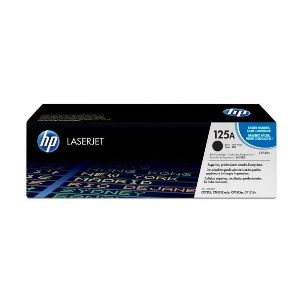 HP HP 125A Cartouche de toner noir LaserJet authentique (CB540A) pour HP Color LaserJet CM1312/CP1215/CP1217/CP1515/CP1518