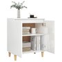 Voir la diapositive 4 : VIDAXL Buffet avec pieds en bois blanc brillant bois d'ingenierie