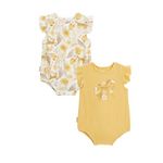 Petit Béguin Lot de 2 bodies bébé bloomer Ciao Milano. Coloris disponibles : Jaune