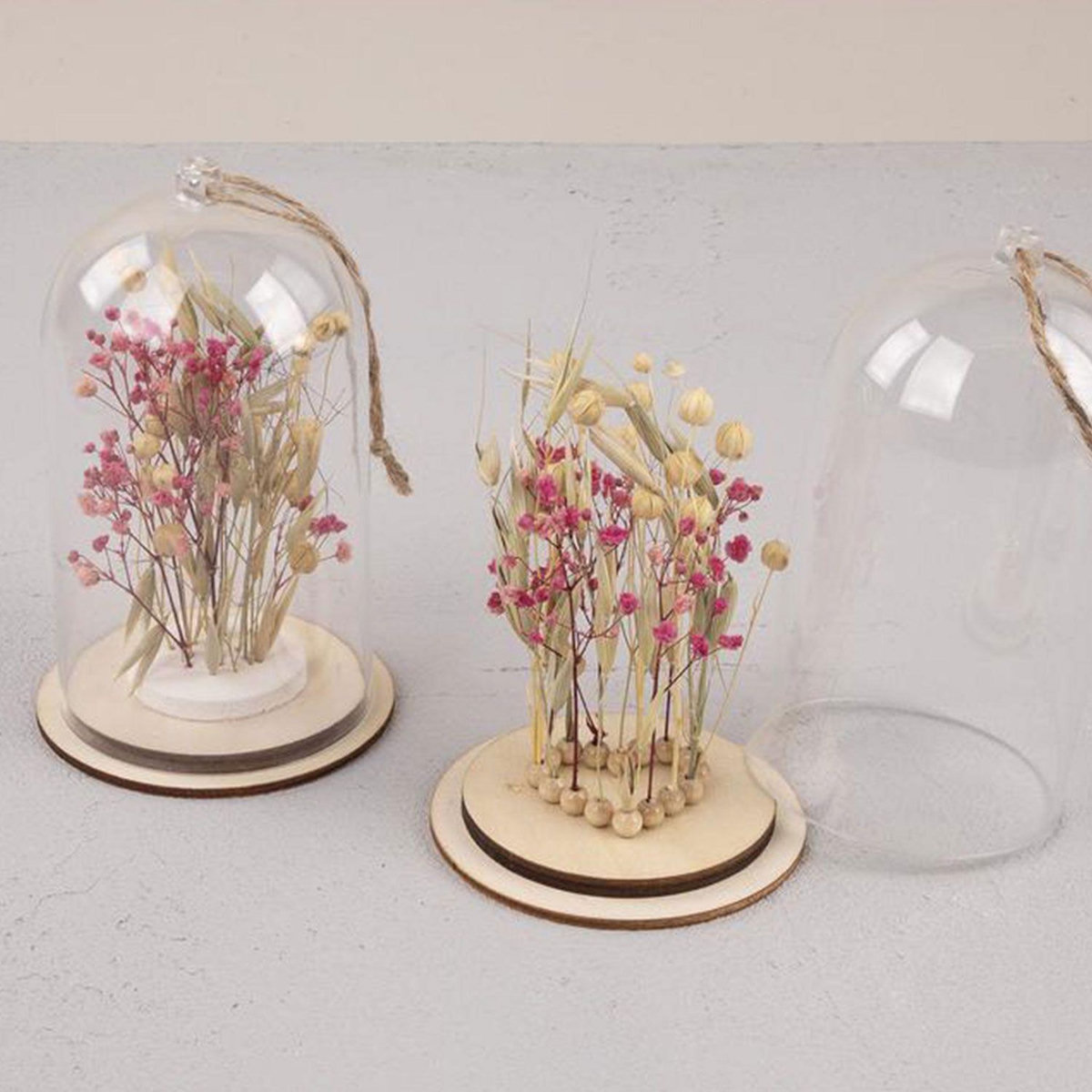 Rayher Bouquet de fleurs séchées vertes et roses