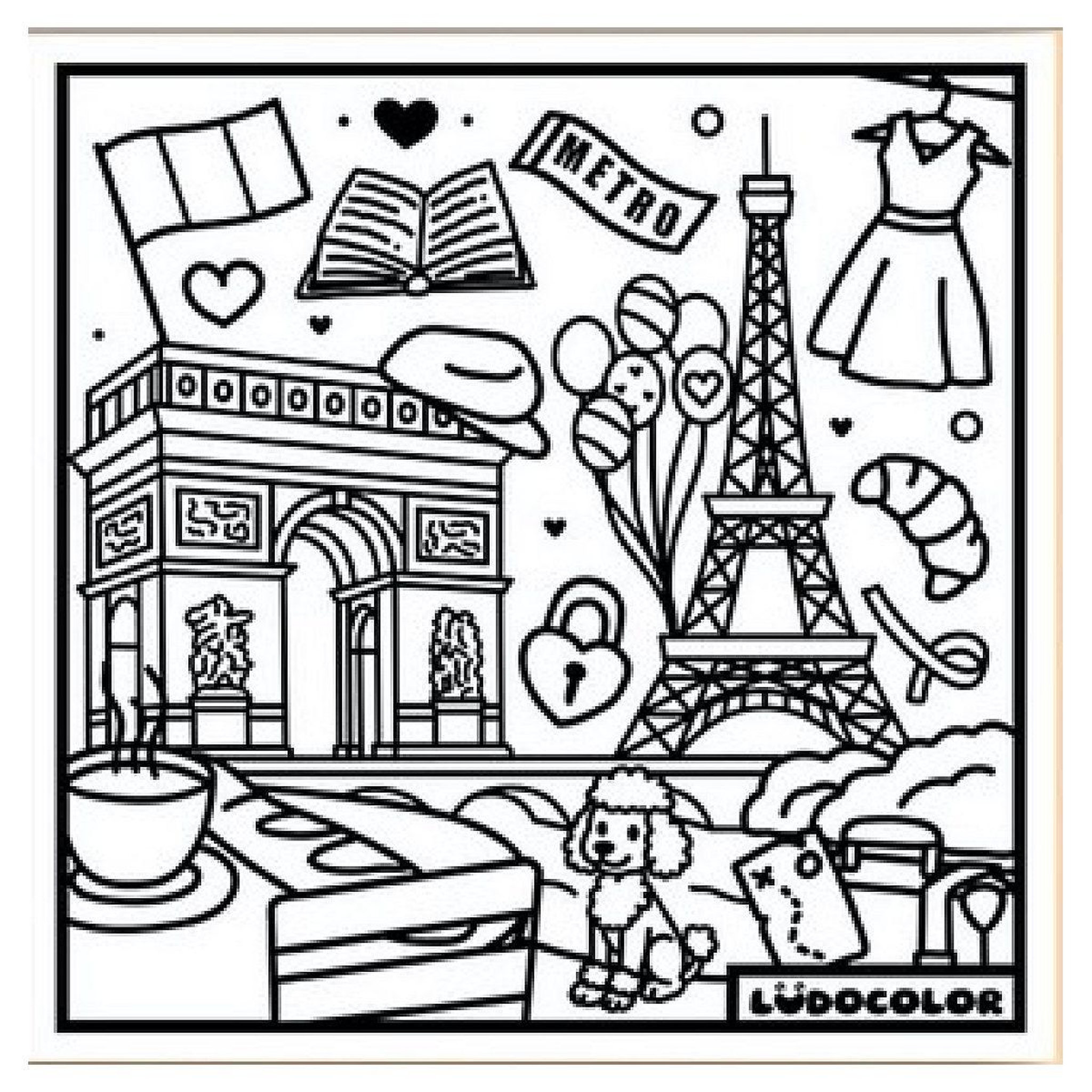 Voir la diapositive 5 : LUDOCOLOR Lot de 4 coloriages velours villes du monde