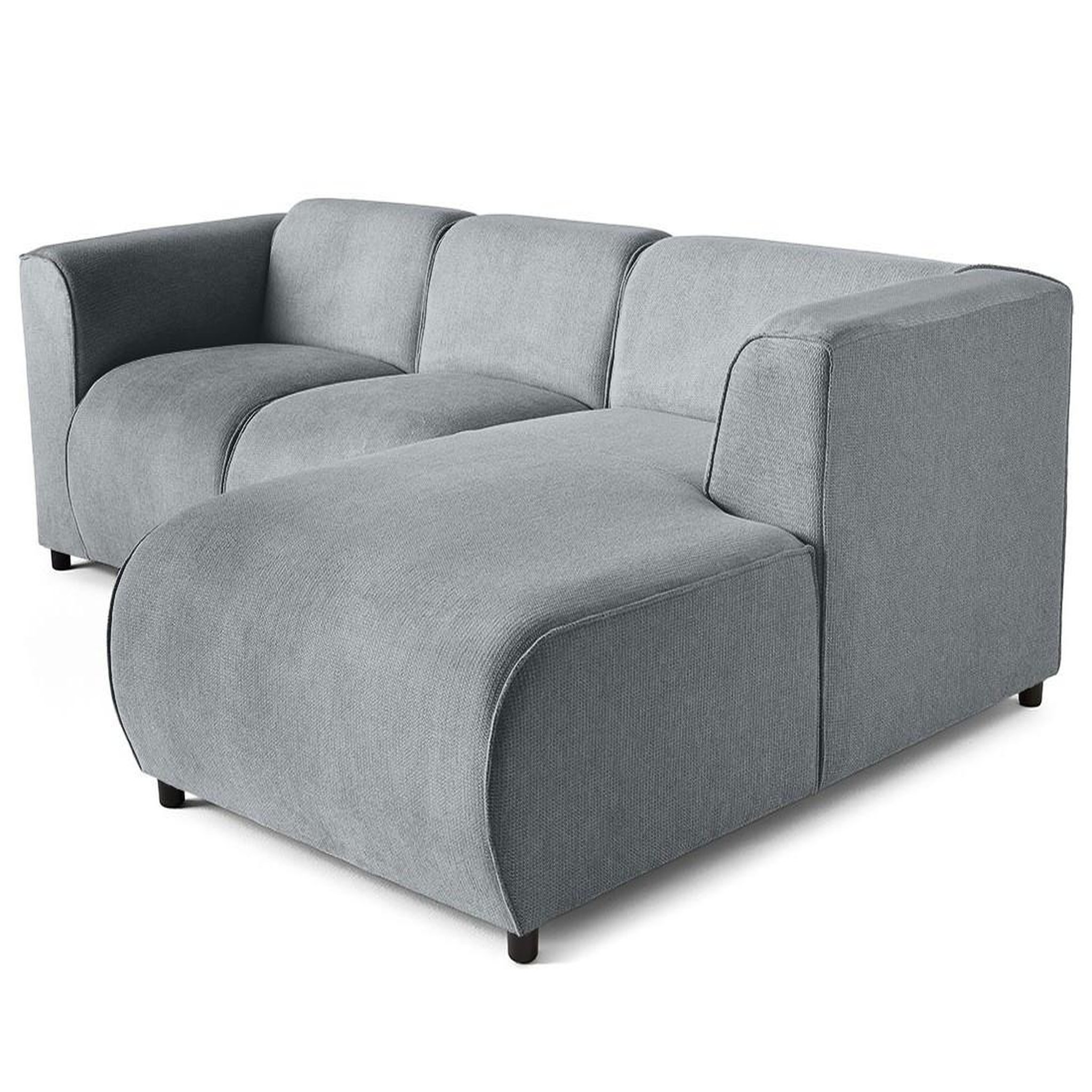 Voir la diapositive 2 : LISA DESIGN Suaro - canapé modulable d'angle droit 4 places en tissu texturé