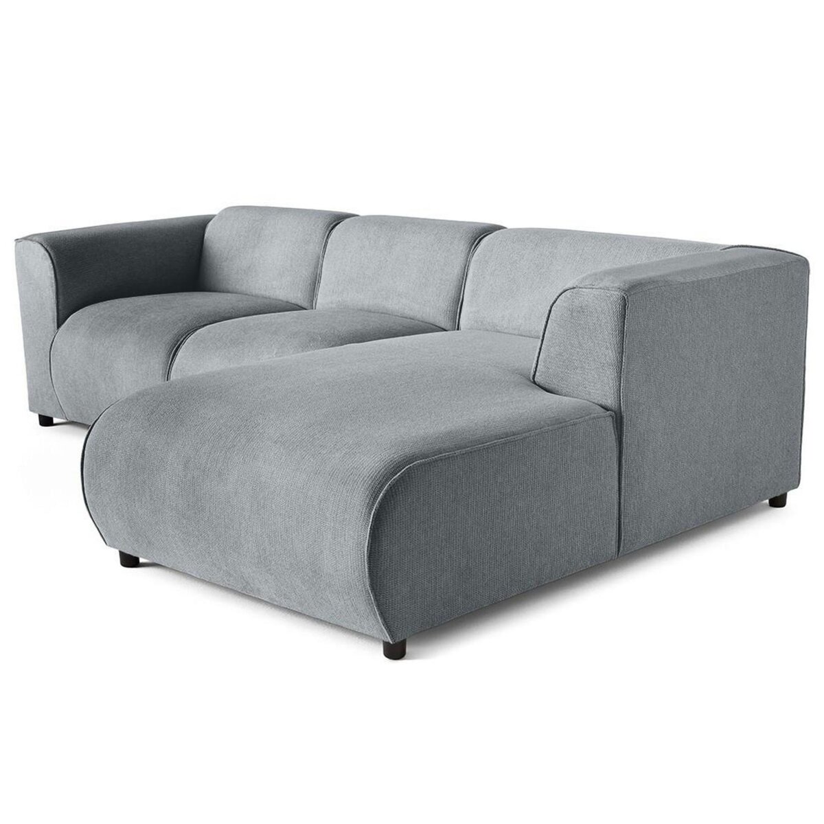 LISA DESIGN Suaro - canapé modulable d'angle droit 4 places en tissu texturé