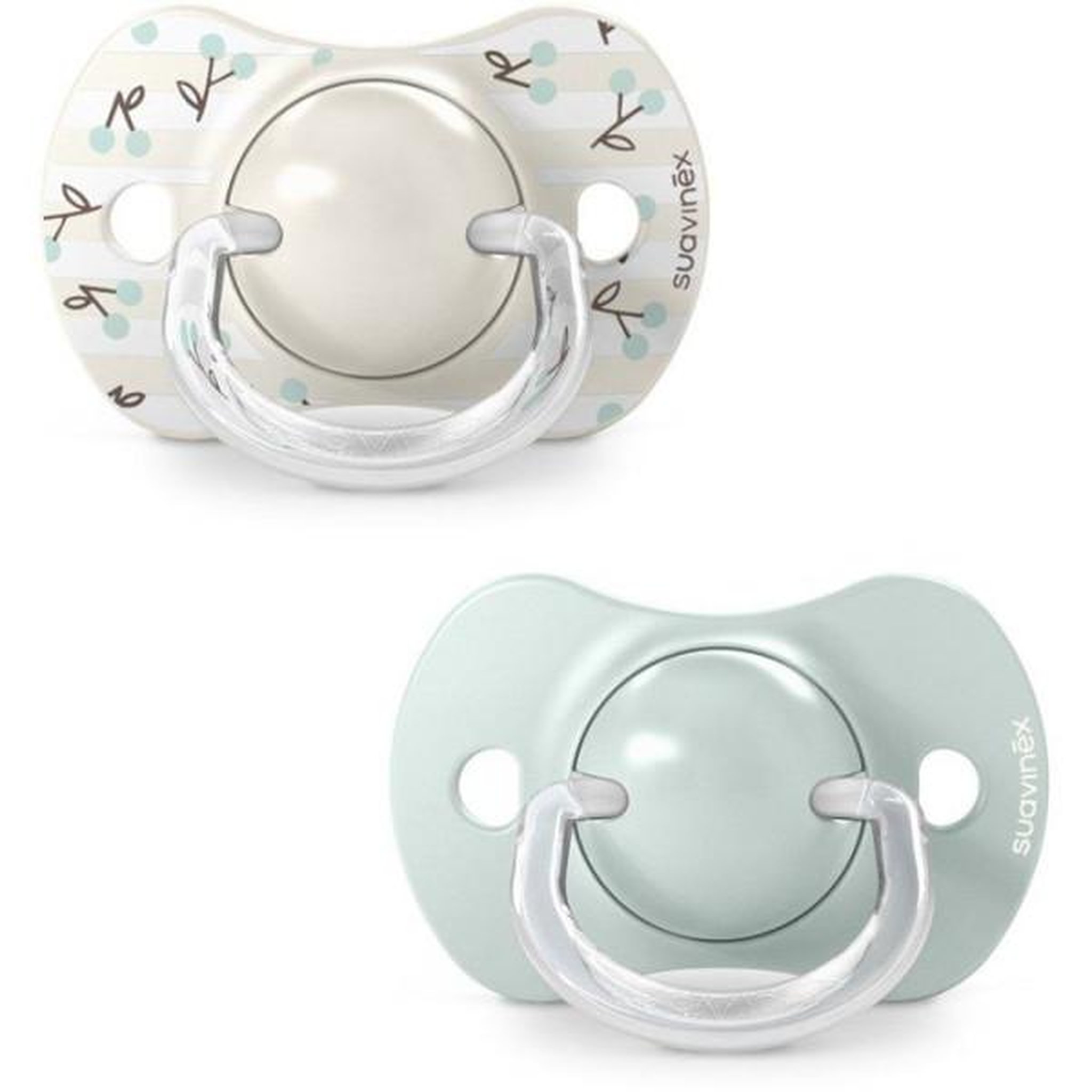 Suavinex Lot de 2 sucettes symétriques - SUAVINEX - Birdies - SX Pro - 0 a 6 mois - Vert
