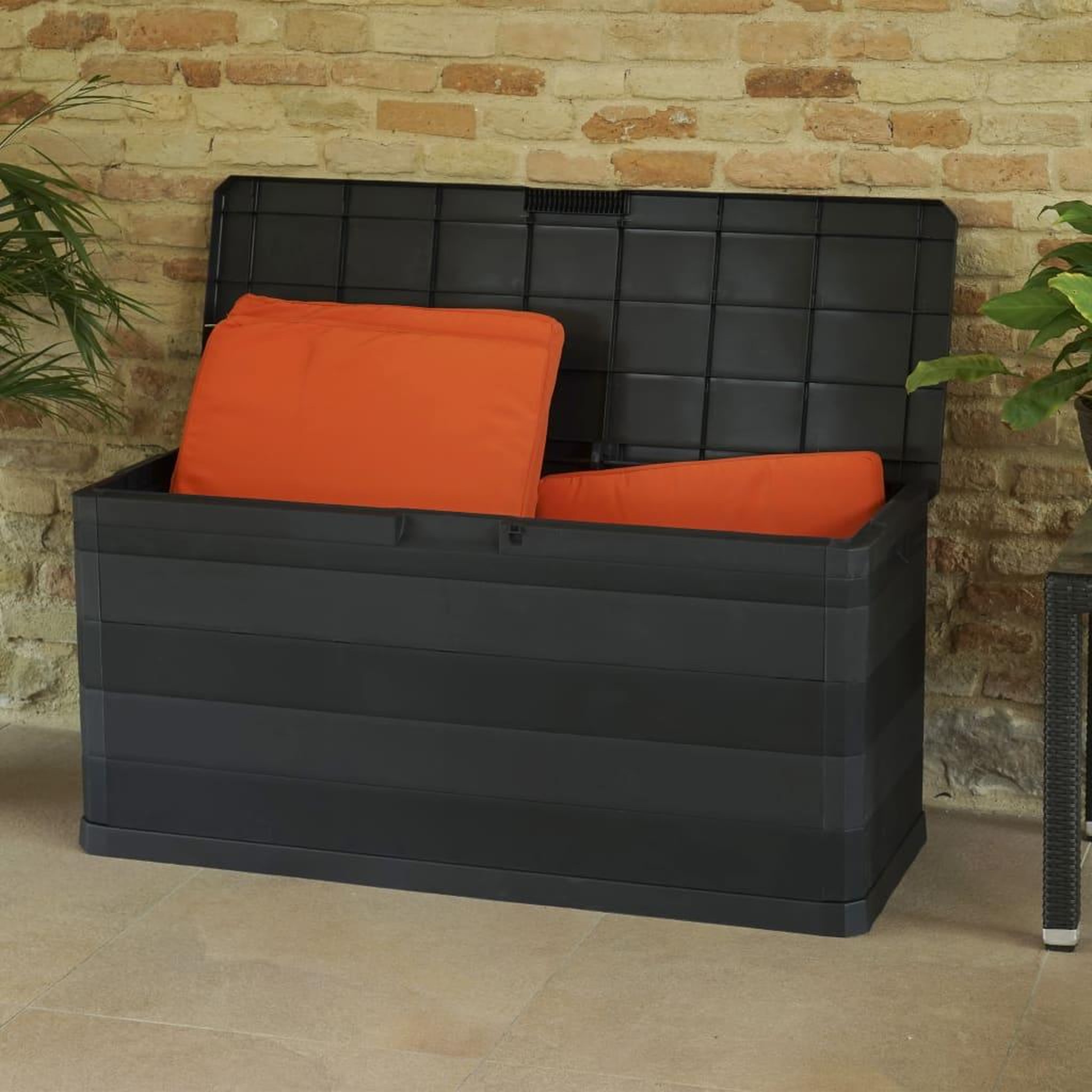 Voir la diapositive 4 : VIDAXL Boîte de rangement de jardin noir 117x45x56 cm