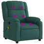 Voir la diapositive 2 : VIDAXL Fauteuil de massage inclinable Vert fonce Tissu