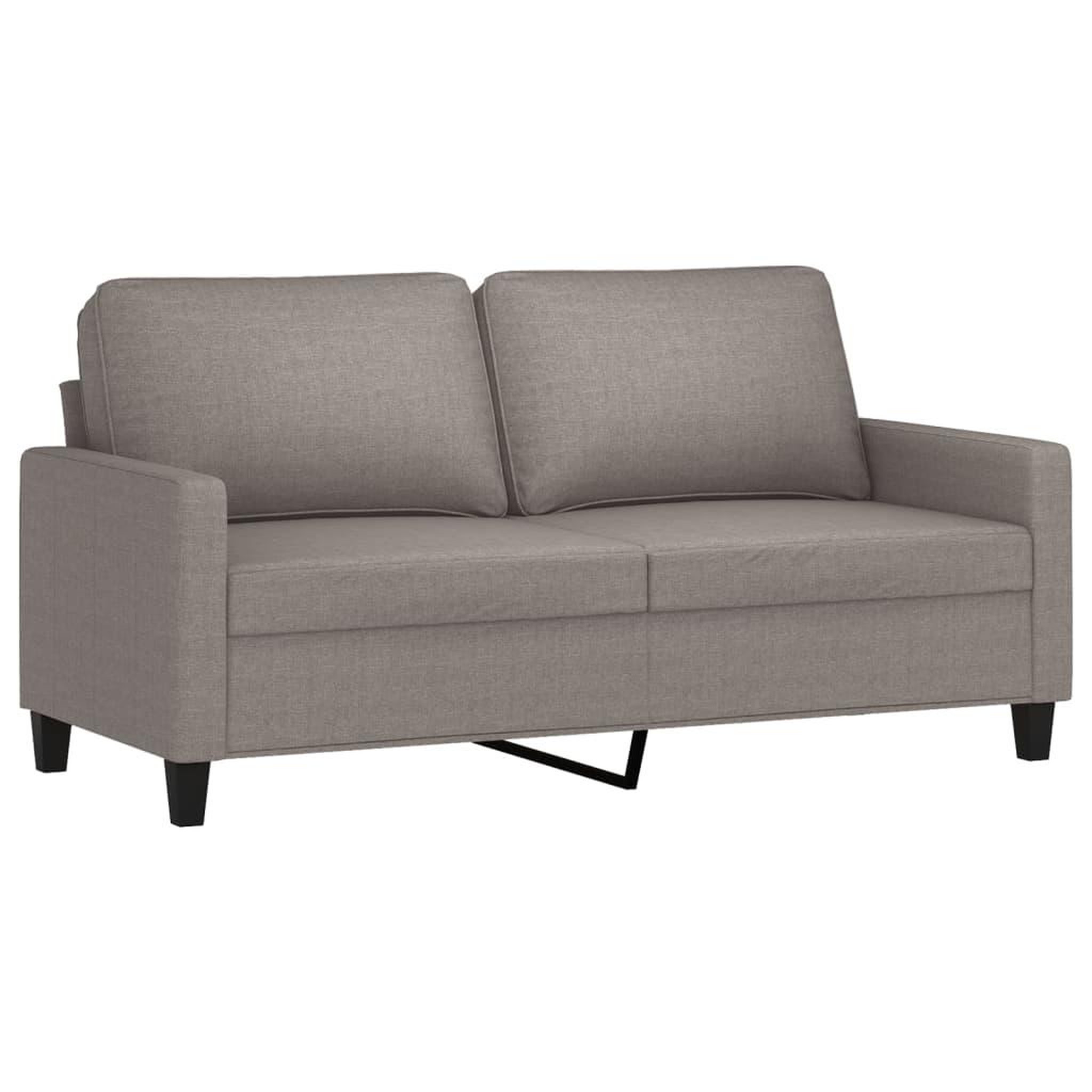 Voir la diapositive 4 : VIDAXL Ensemble de canapes 2 pcs avec coussins Taupe Tissu