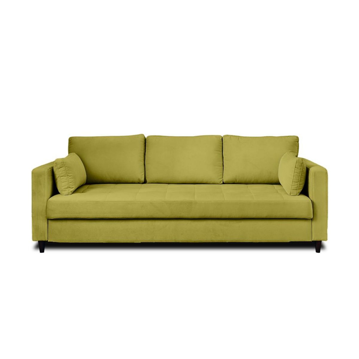 LISA DESIGN Anna - canapé droit 3 places convertible avec poche en velours