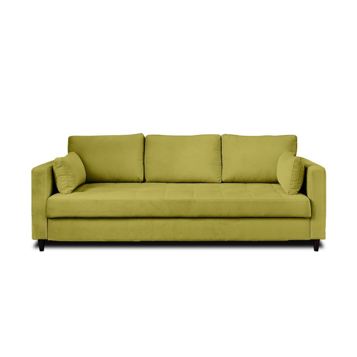 LISA DESIGN Anna - canapé droit 3 places convertible avec poche en velours