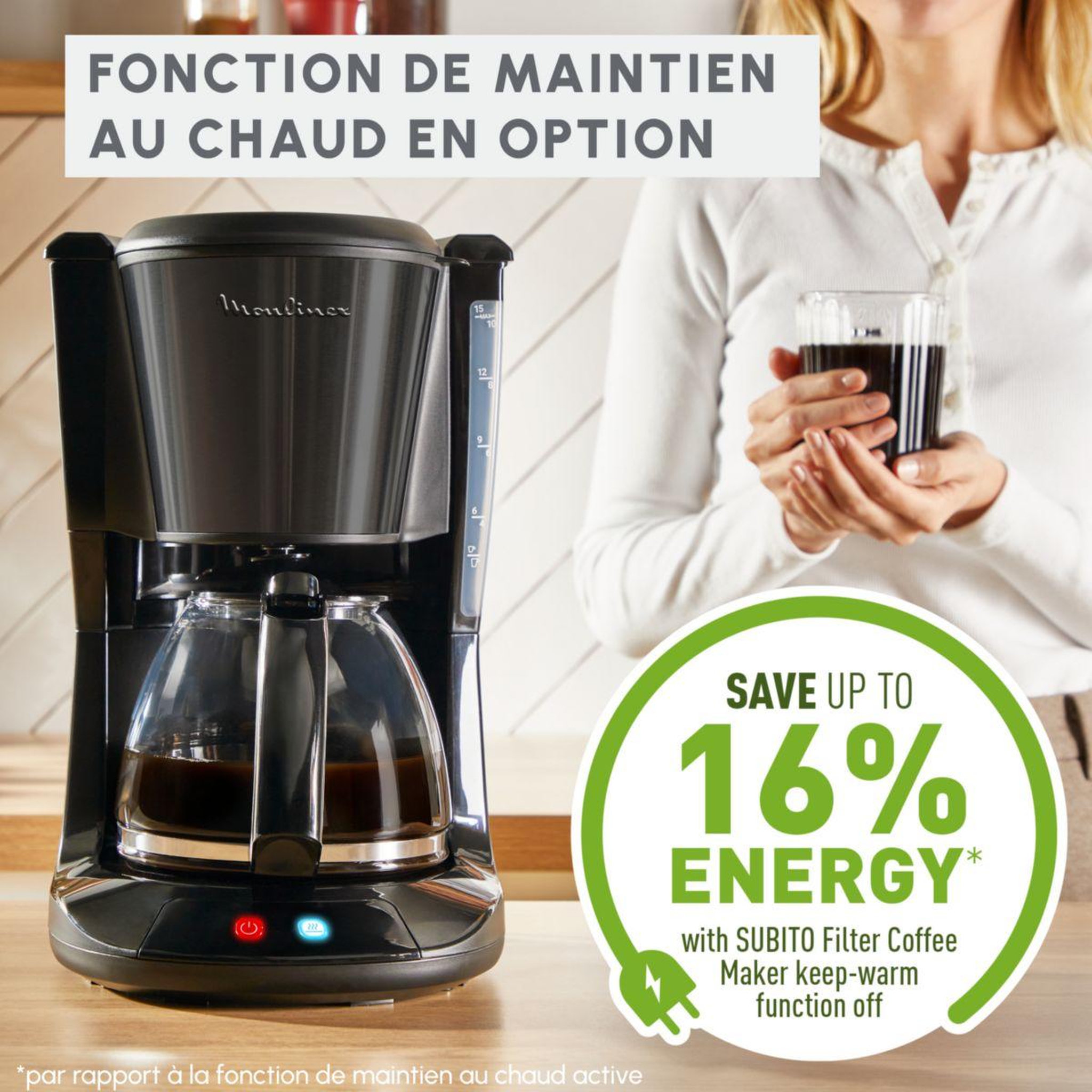 Voir la diapositive 3 : MOULINEX Cafetière filtre fg5s08e0 subito noir